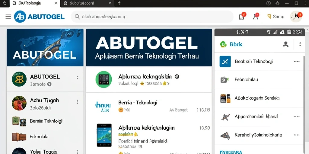 Tampilan antarmuka ABUTOGEL yang modern dan informatif.