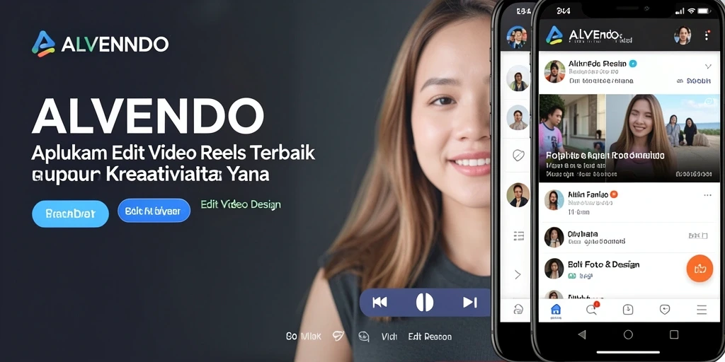 Antarmuka ALVENDO dengan fitur Edit Video Reels yang intuitif.