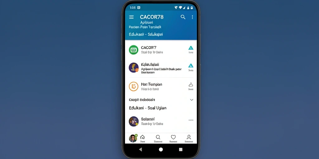Tampilan antarmuka CACOR78 yang sederhana untuk soal ujian.