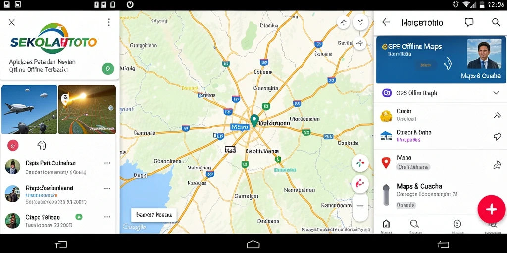 Tampilan antarmuka SEKOLAHTOTO yang intuitif untuk GPS Offline Maps.