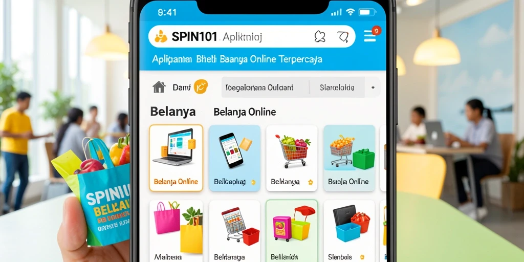 Tampilan antarmuka pengguna aplikasi SPIN101 yang sederhana dan menarik.